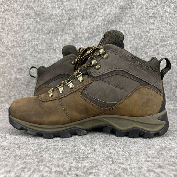 ✅Timberland Mt. Maddsen Mid Mens 11 Waterproof Hiking Boots Brown Leather Shoes - Picture 11 of 12